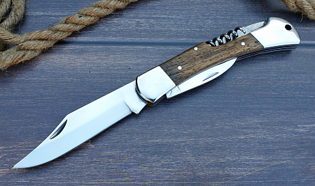 Складной нож "Турист": сталь - 95Х18 (кованая); рукоять - венге